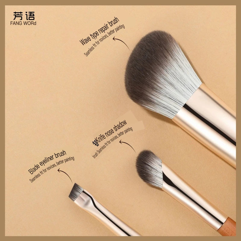9-Piece Portable Ultra-Soft Makeup Brush Set | Travel Mini Kit Travel Makeup Brush Set QXL