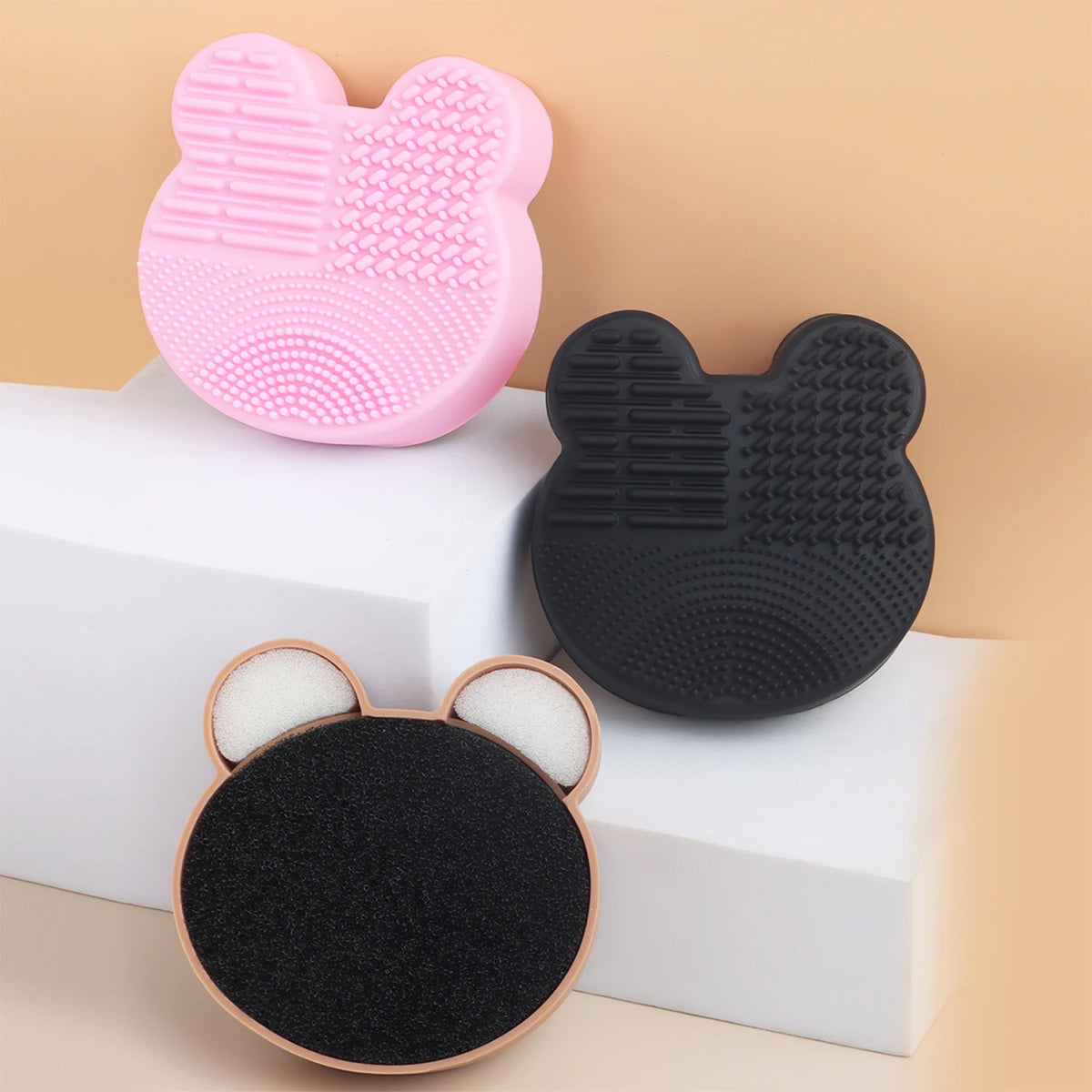 Bear-Shaped Silicone Makeup Brush Cleaner | Ronshadow Brush Cleaning Tool QXL