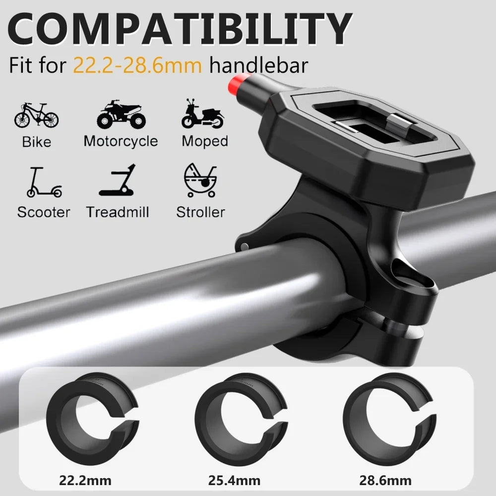 Waterproof Motorcycle Bike Phone Mount | 4.7–7.0" Handlebar Holder Motorcycle Phone Mount QXL