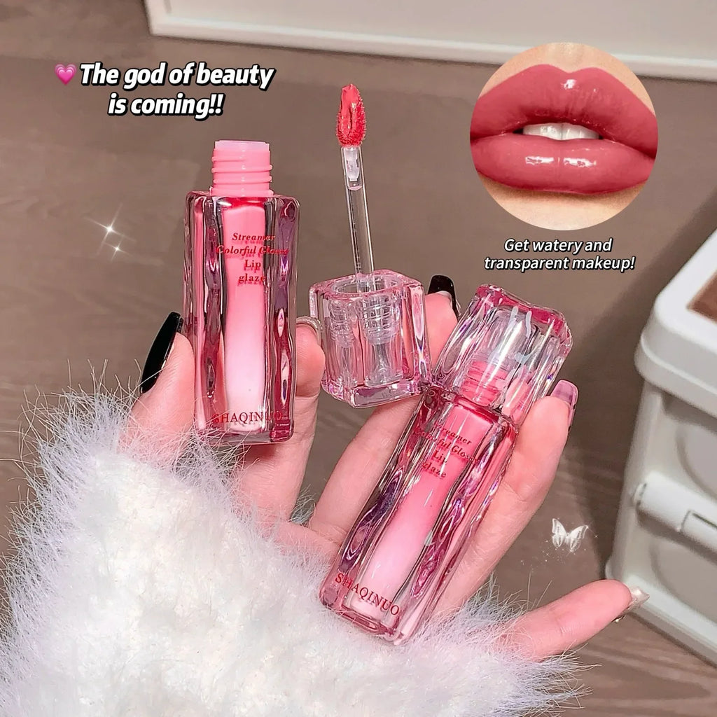 6-Color Mirror Effect Lip Gloss | Moisturizing Glossy Lipstick Lip Gloss QXL
