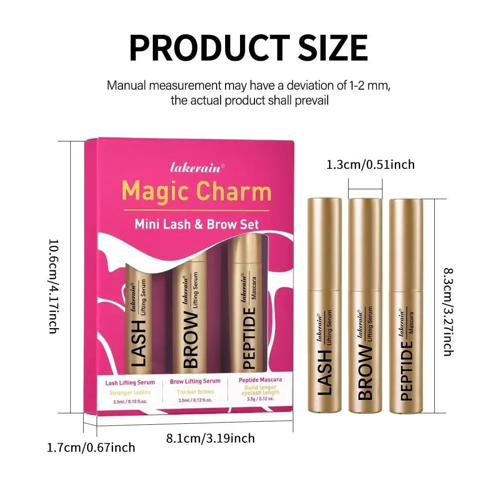 Lakerain Peptide Mascara, Lash & Brow Lifting Serum Set Lash & Brow Serum Set QXL