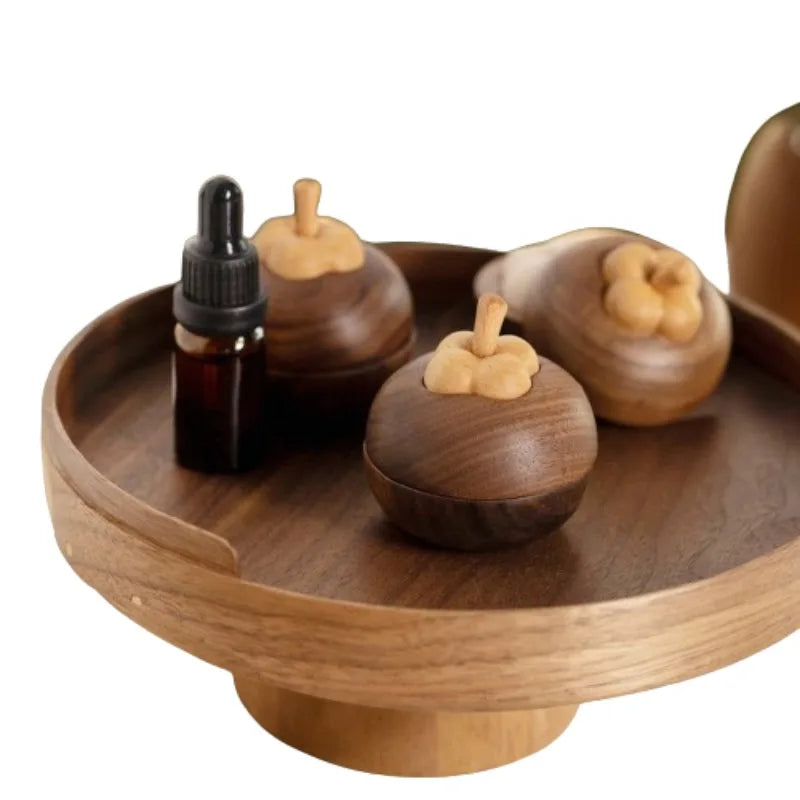 Black Walnut Wood Ball Car Essential Oil Diffuser | 6×7cm Wood Essential Oil Diffuser QXL