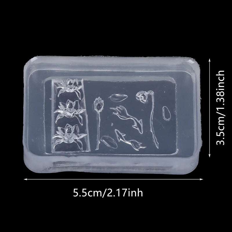3D Lotus Flower Silicone Nail Art Mold | DIY Embossed Template Nail Art Mold QXL