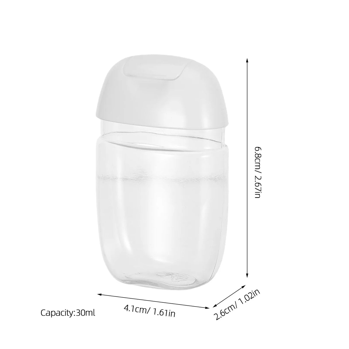 12-Pack Flip Cap Refillable Travel Bottles | Toiletry Set Travel Bottle Set QXL