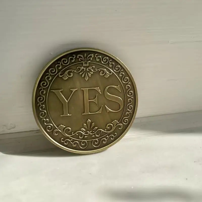 YES/NO Floral Replica Coin | Collectible Souvenir Silver & Gold Collectible Replica Coin QXL