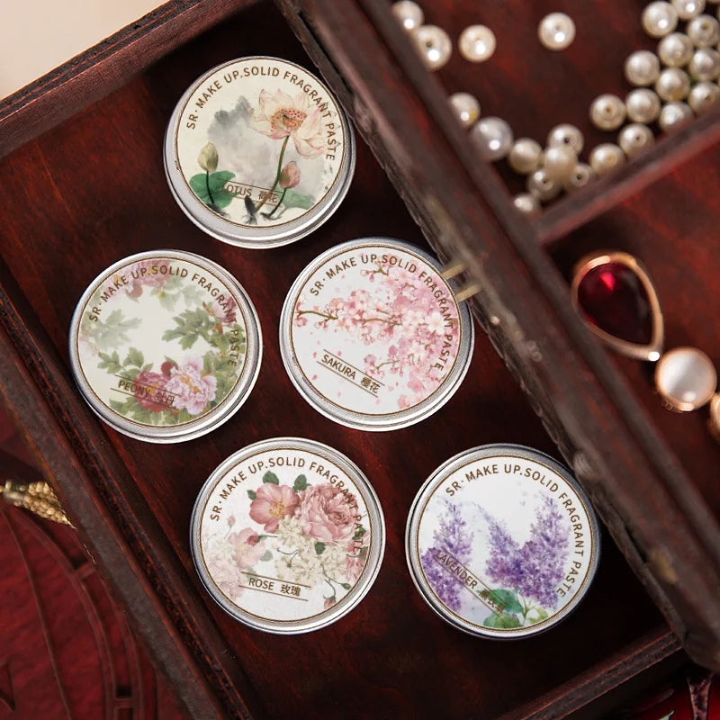 Floral Solid Perfume | Rose Peony Lavender Cherry Blossom Solid Perfume QXL