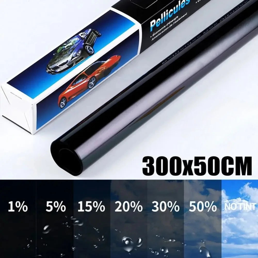 Car Windshield Sun Strip Tint Film 50x300cm | 1–50% VLT UV Block Window Tint Film QXL