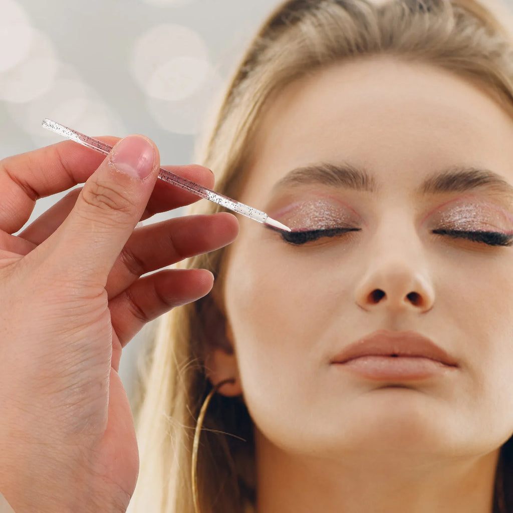 50-Pack Disposable Fine Point Eyeliner Brushes | Nylon Tip Disposable Makeup Brush QXL