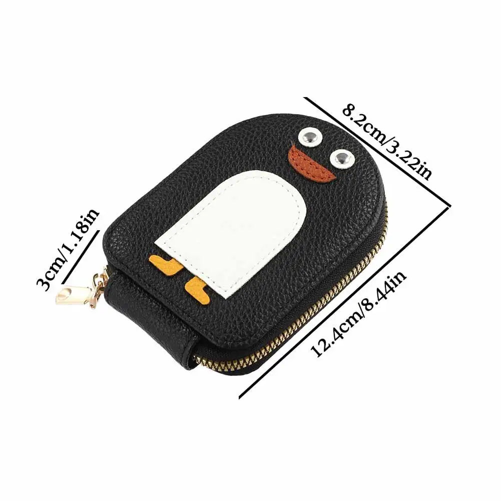 Cartoon Penguin Card Holder | PU Leather Accordion Wallet Card Holder Wallet QXL