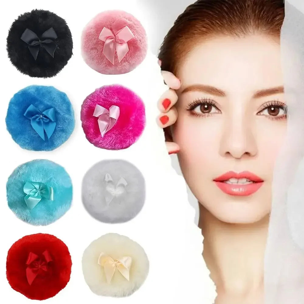 4-Pack Fluffy Velour Powder Puffs | Air Cushion Makeup Applicator Makeup Powder Puff QXL