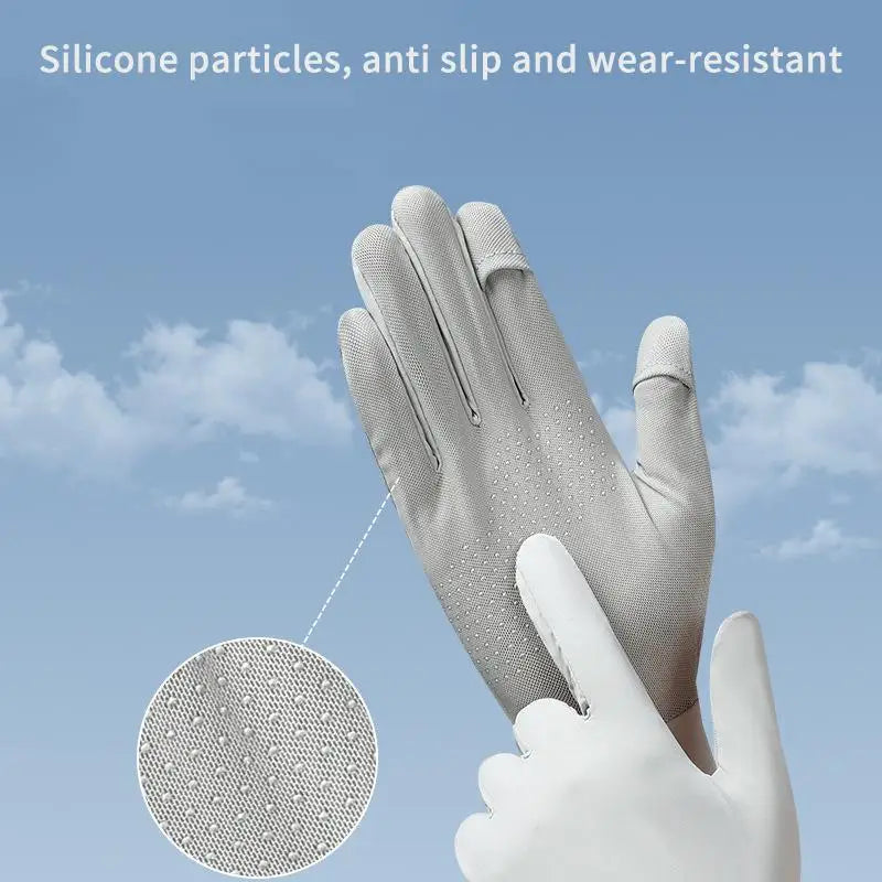 Women's Ice Silk UV Protection Gloves | Driving & Outdoor UV Sun Gloves QXL