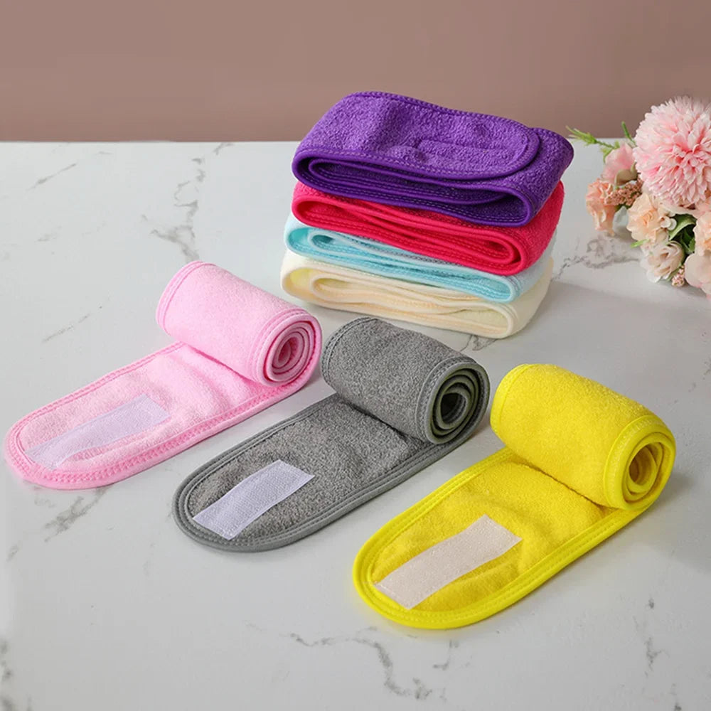 Soft Adjustable Makeup Headband for Face Washing & SPA Makeup Headband QXL