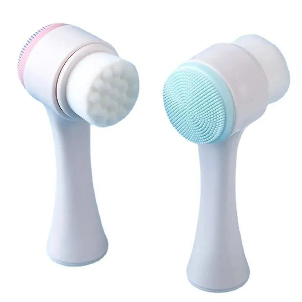 3D Double-Sided Silicone Facial Cleansing & Massage Brush Facial Cleansing Brush QXL