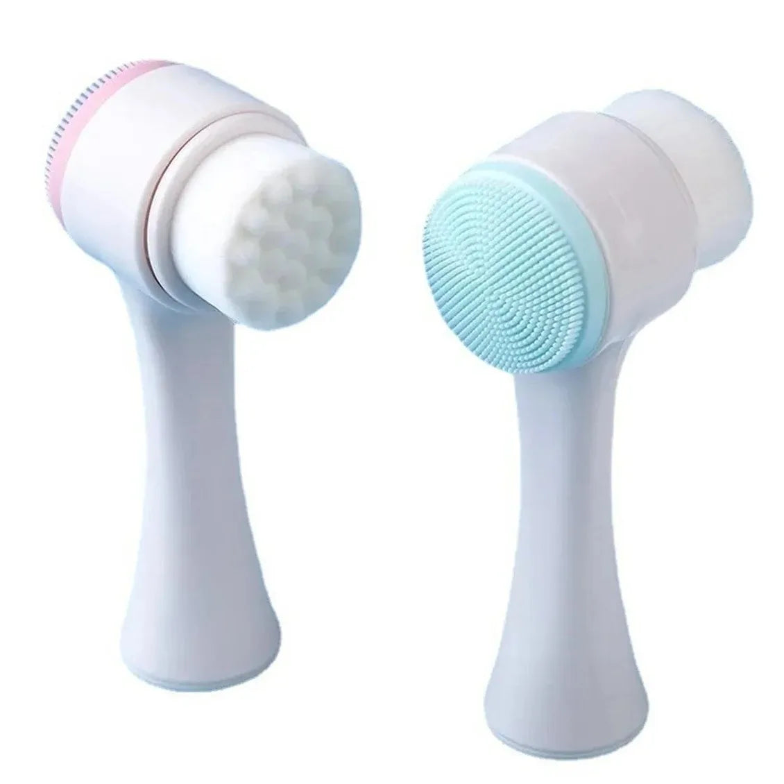 3D Double-Sided Silicone Facial Cleansing & Massage Brush Facial Cleansing Brush QXL