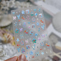 5D Nail Stickers Cute Graffiti Candy Floral Self-Adhesive Decals