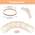 100-Pack Unfinished Wood Ring Slices 5cm | DIY Craft Blanks Wood Craft Blanks QXL AECH04-06199