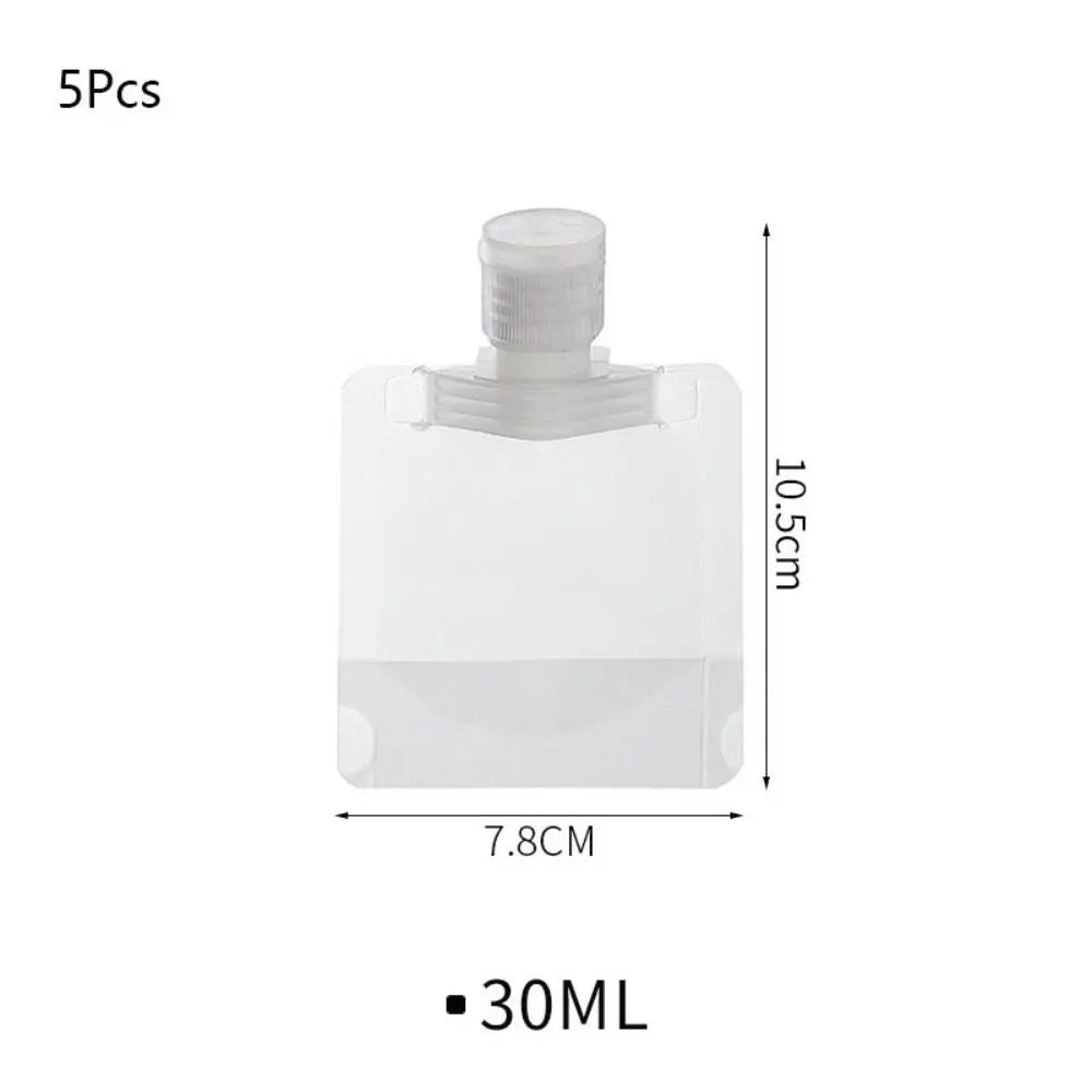 Leakproof Refillable Travel Pouches 30/50/100ml – Shampoo Lotion Travel Refill Pouches QXL --6
