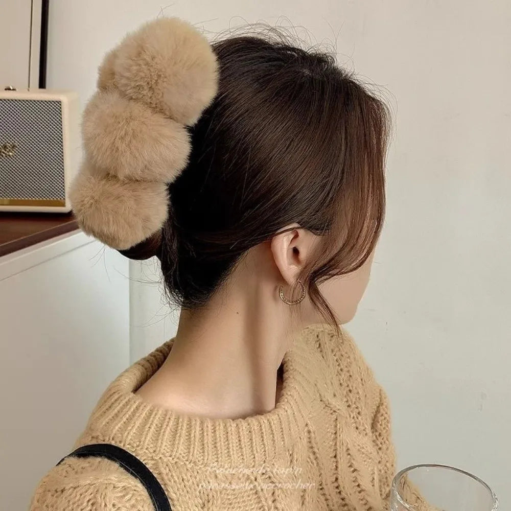 Multifunctional Plush Claw Hair Clip | High-End Styling Accessory Claw Hair Clip QXL