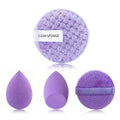 20-Pc Purple Makeup Sponge Puff Kit | Headband & Wristband Makeup Sponge Kit QXL 3pcs purple