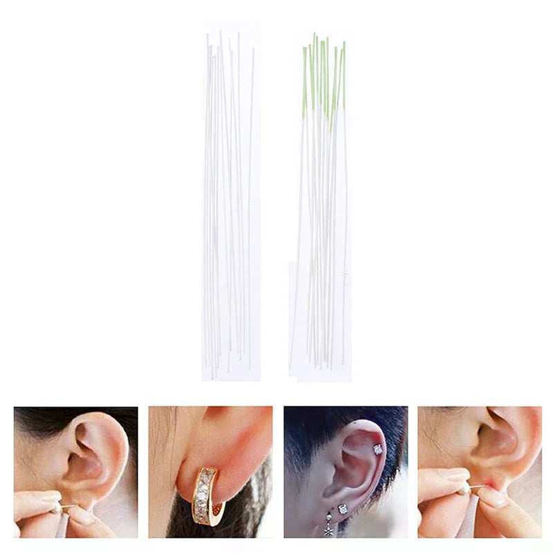 60-Pack Ear Hole Cleaning Threads for Pierced Ears | Cotton Ear Piercing Cleaner QXL