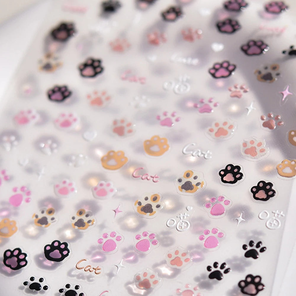 5D Dachshund Cartoon Nail Stickers | Self-Adhesive Nail Decals Nail Art Stickers QXL