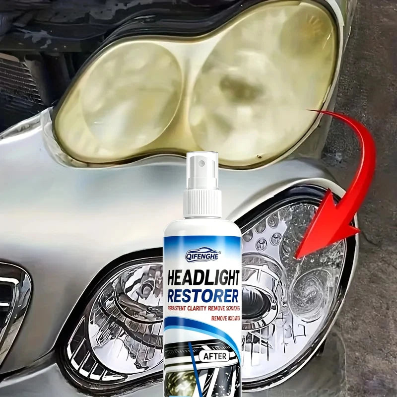 100mL No-Sanding Headlight Restorer Spray | DIY Clarity Headlight Restorer Spray QXL
