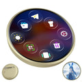 BW01 Electronic Badge – 1.85" HD Round Display & Bluetooth 5.4 Smart Wearable Badge QXL Golden