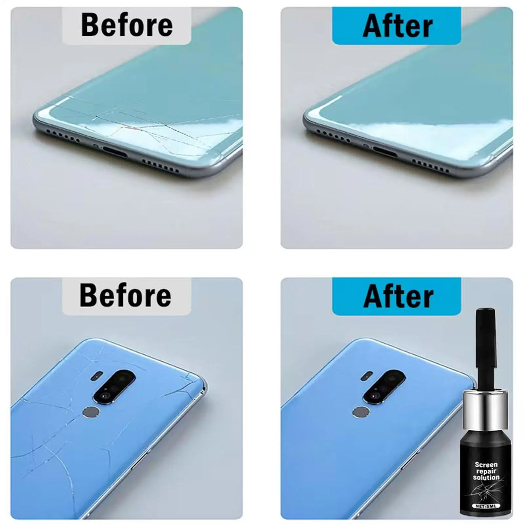 Glass Repair Liquid for Phone & Watch Screens | DIY Crack Fix Glass Repair Fluid QXL