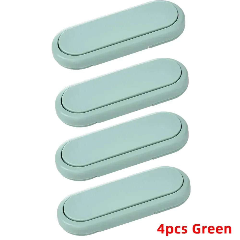 Child Safety Cabinet Lock | Hidden Button Drawer Lock 2-Pack Child Safety Lock QXL B180 Green-4Pcs