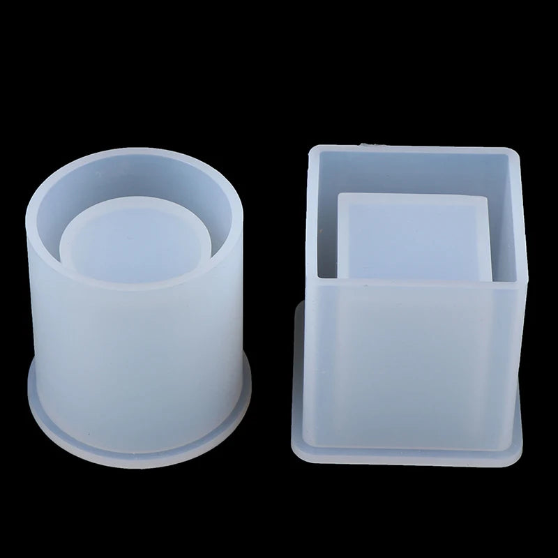 Silicone Pen Holder Epoxy Resin Mold | Square & Round DIY Resin Craft Mold QXL
