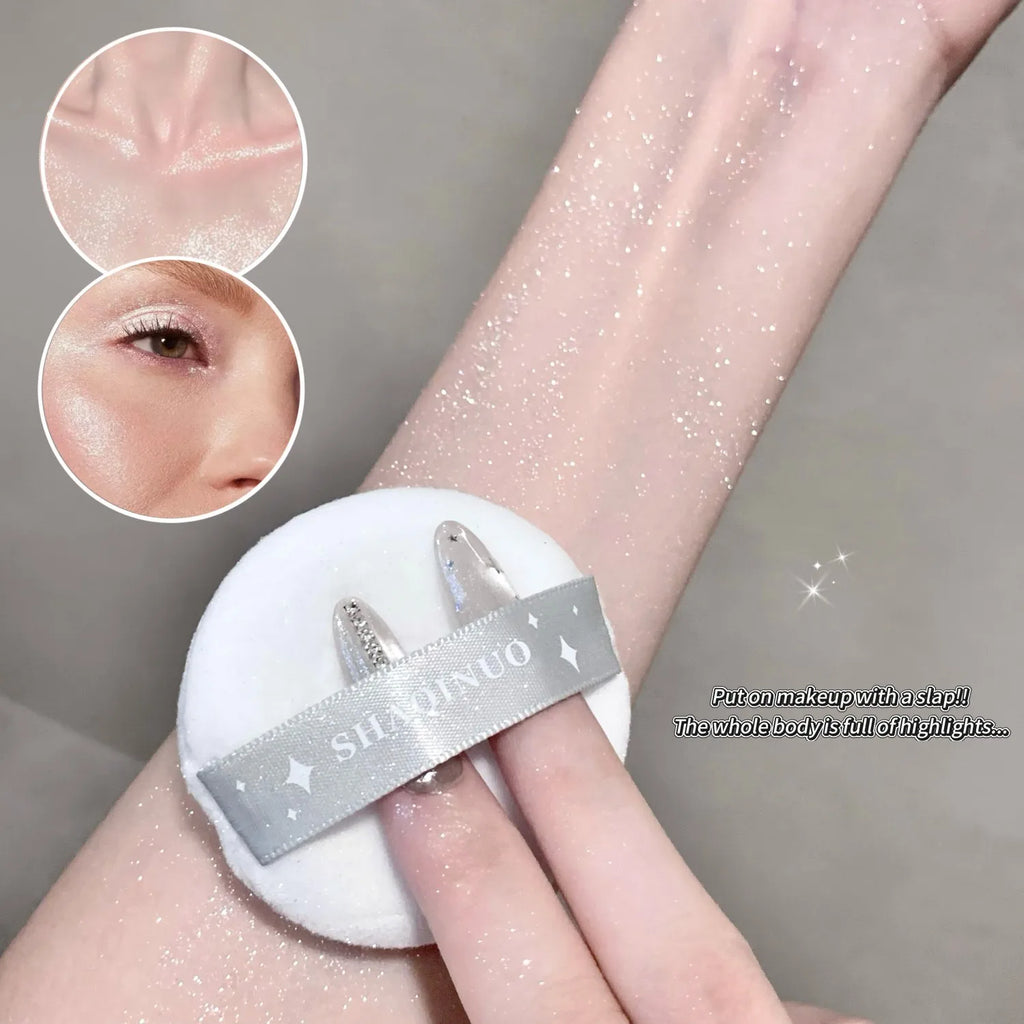 Diamond Shimmer Highlighter Powder – Waterproof Face Brightener Shimmer Highlighter Powder QXL