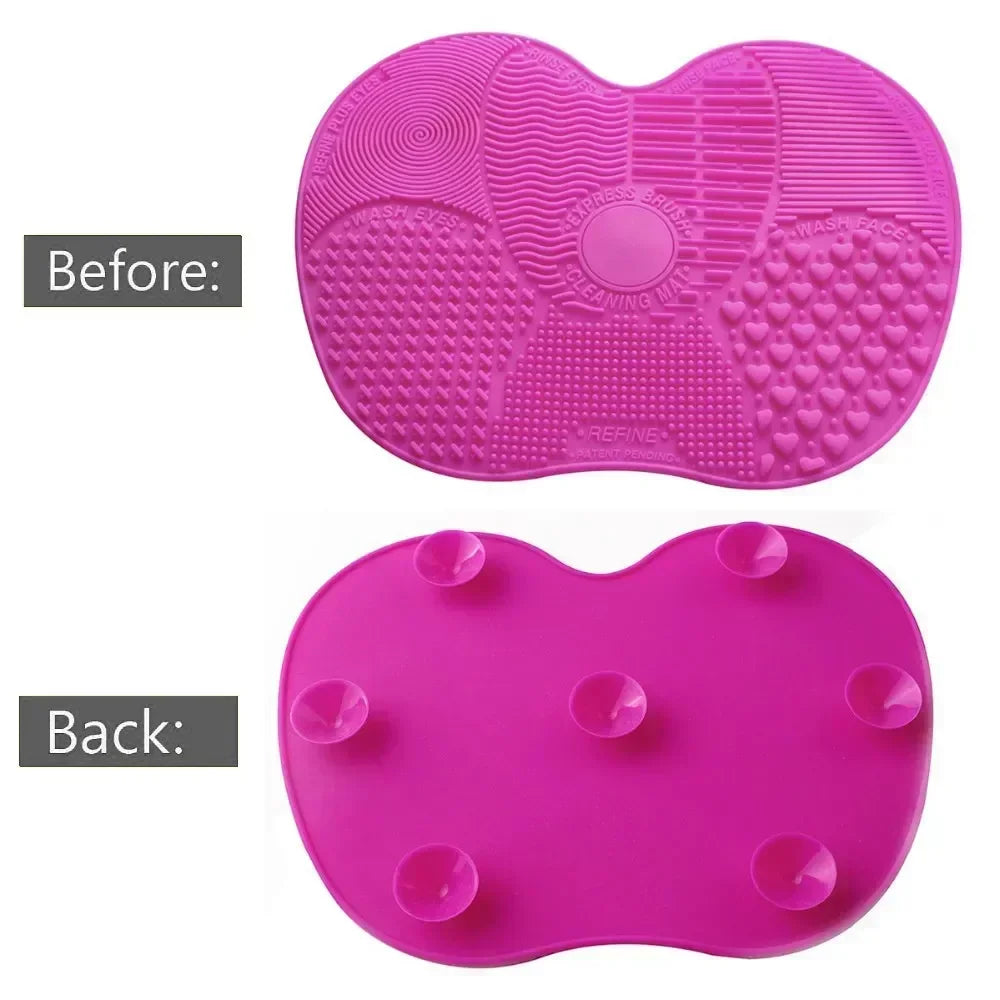 Silicone Makeup Brush Cleaning Mat & Scrubber Pad Brush Cleaning Mat QXL