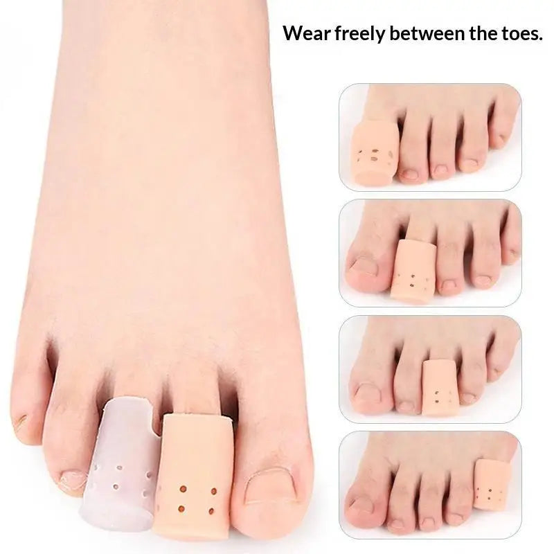 2-Pack Breathable SEBS Toe Protector Sleeves | Anti-Friction Toe Protector Sleeves QXL