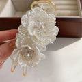 Camellia Flower Hair Claw Clip | Bun & Ponytail Shark Clip Flower Hair Claw Clip QXL 1pcs