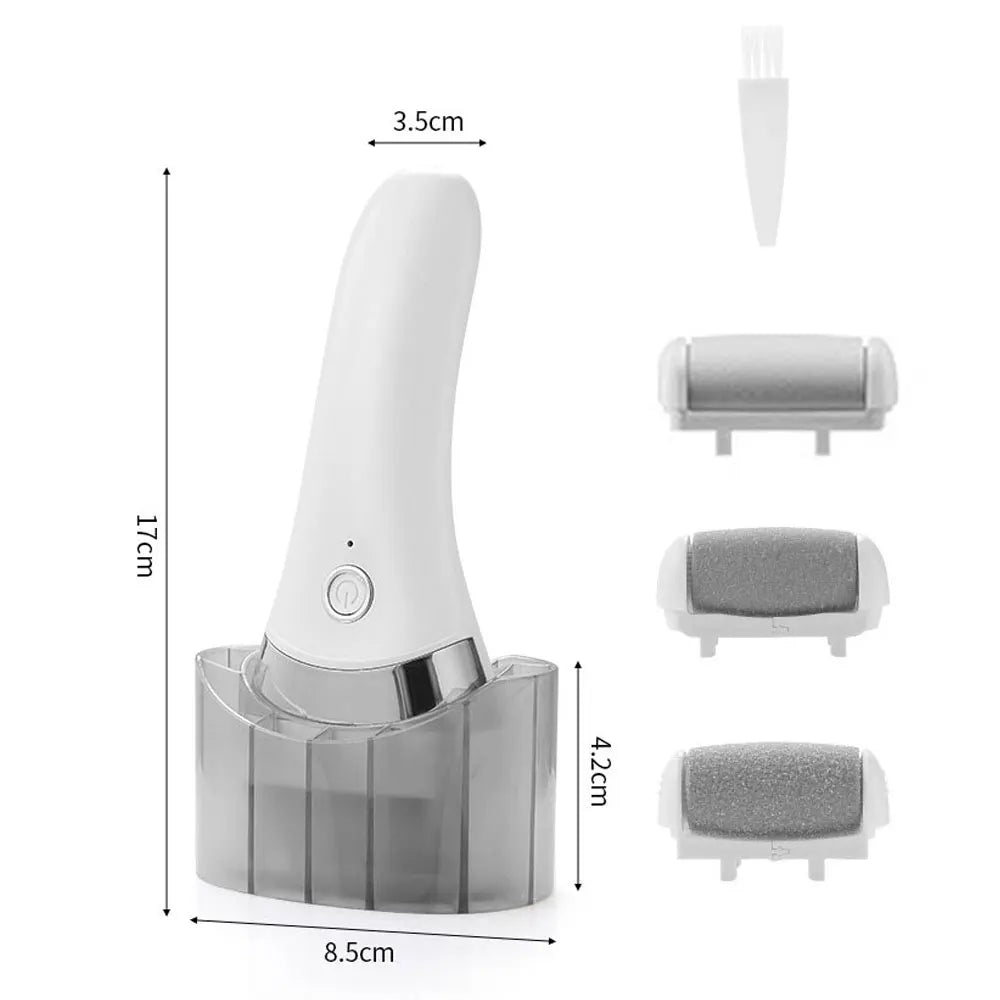 3-in-1 Rechargeable Electric Foot File & Callus Remover Electric Foot File QXL White 3 in-1