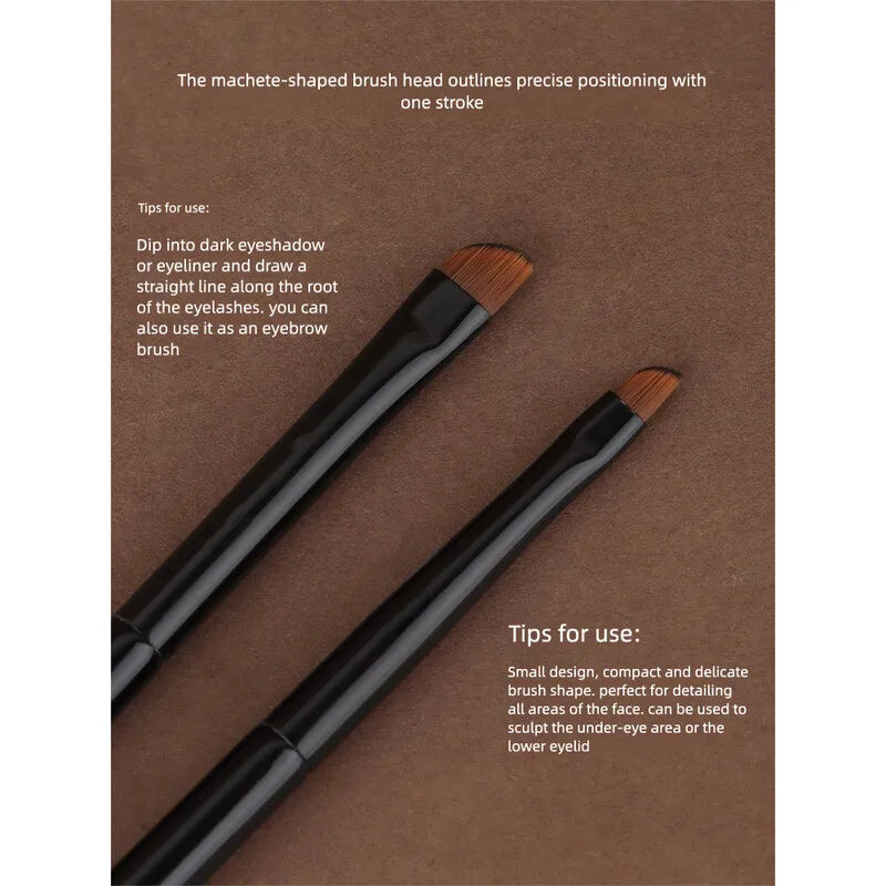 Moji M206 Angled Eyeliner Brush | Eyebrow & Lip Contour Eyeliner Makeup Brush QXL