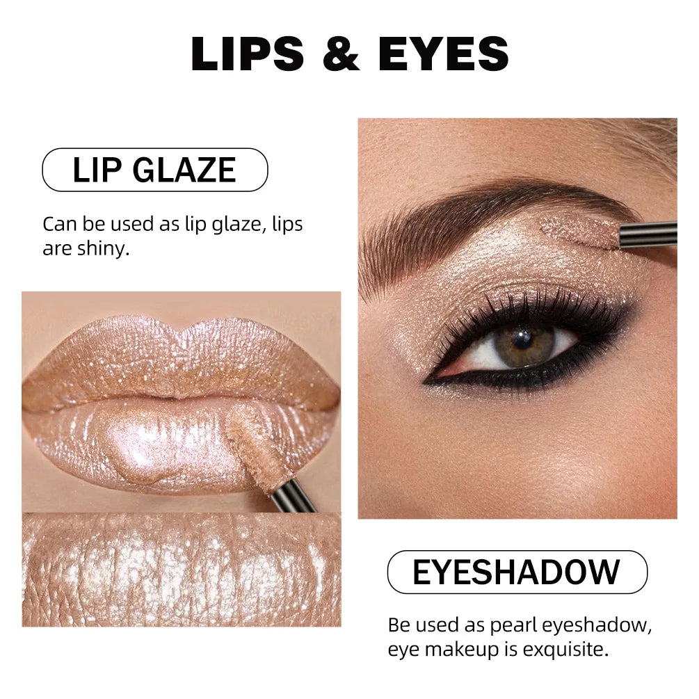 Sparkling Diamond Lip Gloss | Shimmer, Long-Lasting, Non-Stick Shimmer Lip Gloss QXL