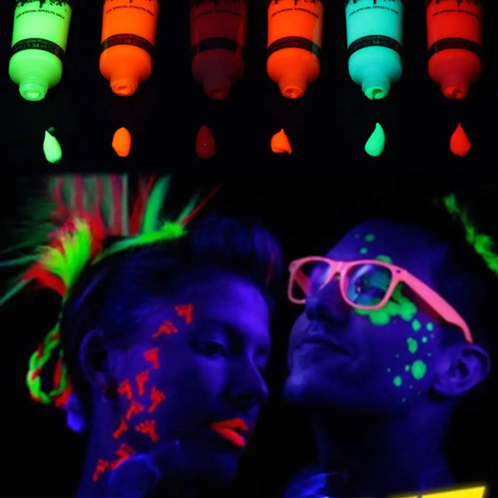 VERONNI 8-Color UV Neon Face & Body Paint | 25ml Glow Set UV Body Paint QXL