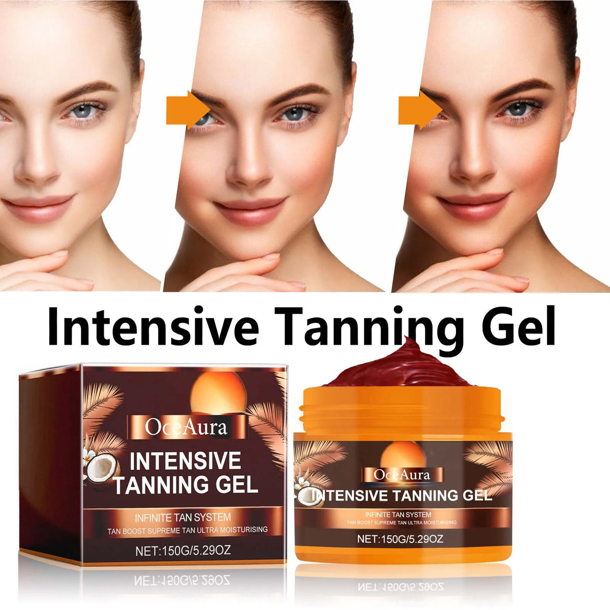 OceAura Self Tanning Cream & Gel | Moisturizing Bronzer Self Tanning Cream QXL
