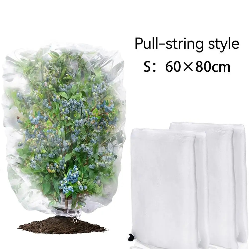Plant Insect Netting Cover | Zip Drawstring HDPE Mesh Guard Plant Insect Netting QXL A 60x80cm