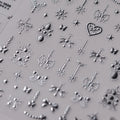 5D Kawaii Rabbit Nail Stickers | Embossed Cartoon Decals