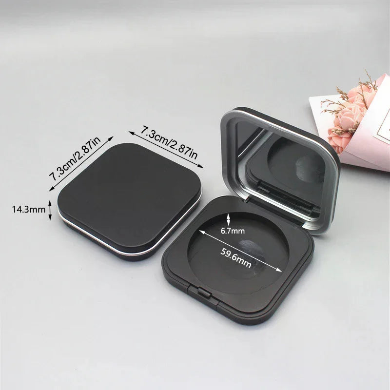 Empty Powder Compact Case with Mirror & Magnetic Closure Refillable Makeup Compact QXL
