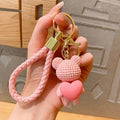 Cute Silicone Bear Couple Keychain | Cartoon Teddy Pendant Gift Novelty Keychain QXL A2