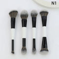 Double-Ended Foundation & Contour Brush | 1–4 Pack Makeup Brush Set QXL N1