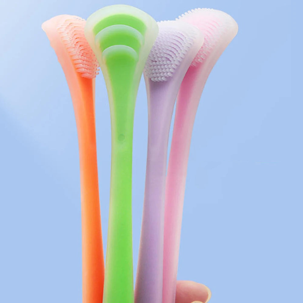 vvocci Double-Sided Silicone Tongue Scraper & Cleaner Tongue Scraper QXL