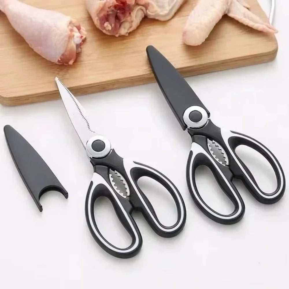 Heavy-Duty Stainless Steel Kitchen Scissors | Multifunctional Kitchen Scissors QXL