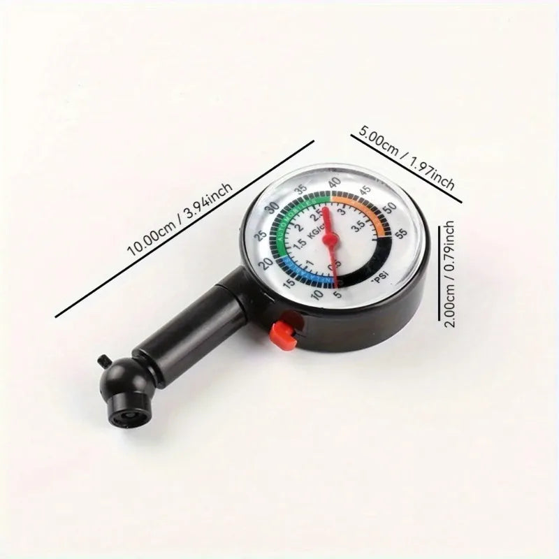Analog Tire Pressure Gauge | 0–50 PSI & BAR | Cars & Bikes Tire Pressure Gauge QXL