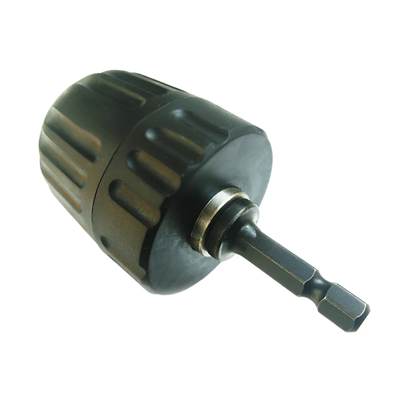 Keyless Drill Chuck 0.8–10mm | 3/8" 24UNF & 1/4" Hex Adapter Keyless Drill Chuck QXL