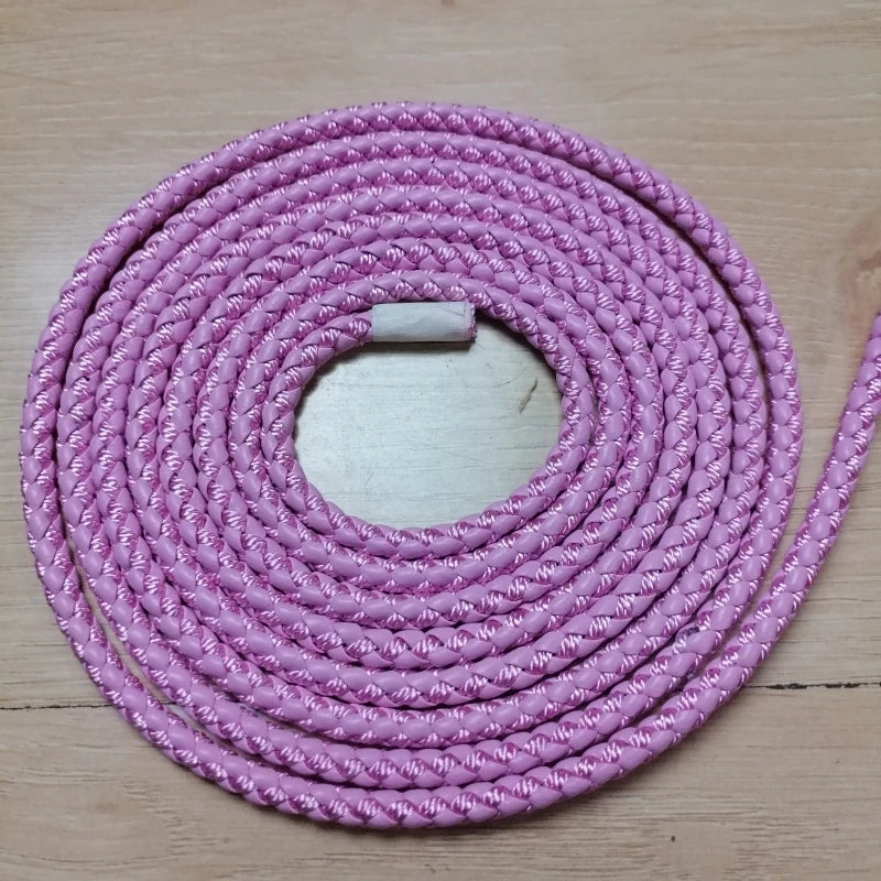 5.5mm Braided PU Cord | DIY Bracelet, Pet Collar & Strap Braided Craft Cord QXL pink 100cm China Mainland