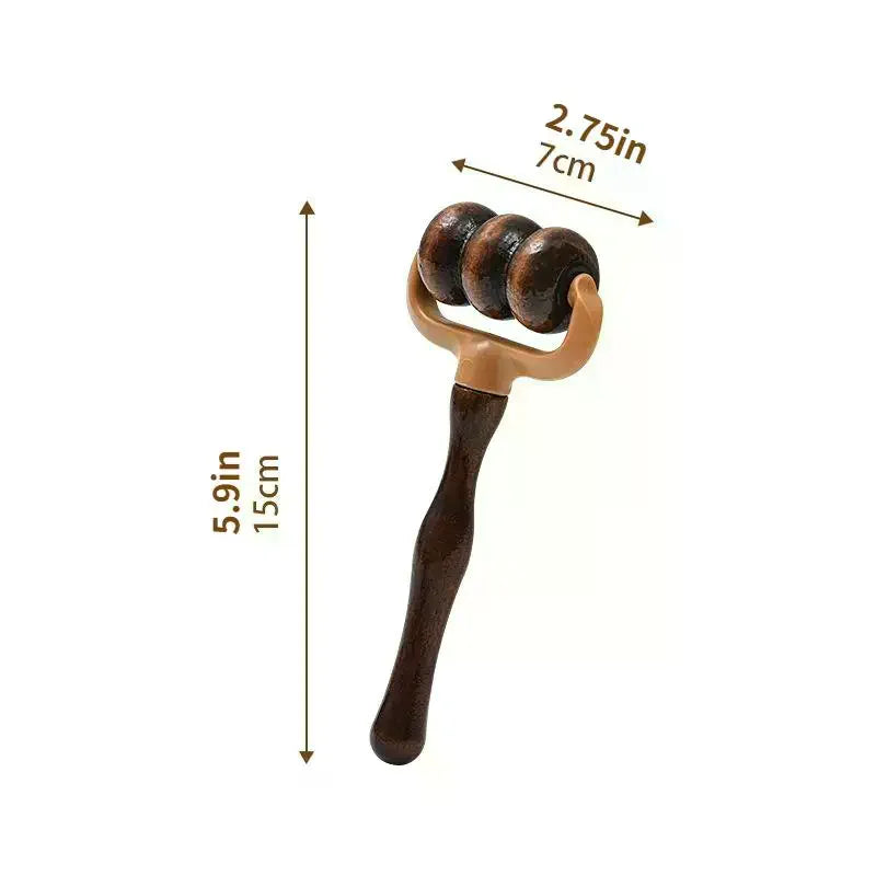 Wooden Handheld Massage Roller | Neck, Shoulders & Head Handheld Massage Roller QXL